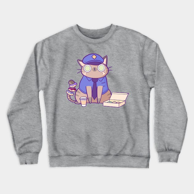 Police Cat Crewneck Sweatshirt by TaylorRoss1